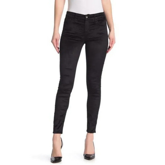 SPLENDID Velvet Velour Black Skinny Jeans Size 25 - Picture 1 of 12